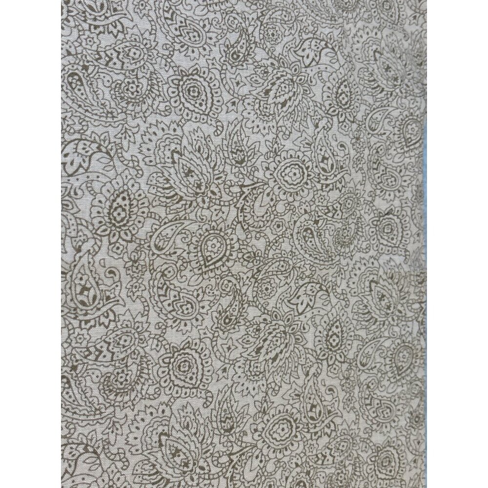 Paisley Pattern Beige Fabric Cotton Material 18x15" for Sewing & Craft Projects